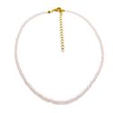 Choker Cristais Rosa Suave Banhado a Ouro