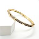Bracelete Inspired Cravejado Banhado a Ouro