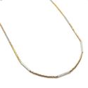 Corrente Mini Canutilhos com Mix de Banhos Banhada a Ouro