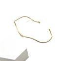 Bracelete Ondulado Basic Banhado a Ouro 