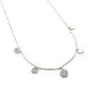 Corrente Choker Moedinha Cravejada em Prata 925