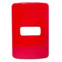 Placa 4X2 de 1 Posição Horizontal Compose Vermelho S/ Suporte