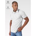  Polo Masculina Cinza Rajado