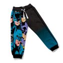 Calça Moletom Infantil Felpada Algodão Macia Quentinha Batmam Azul