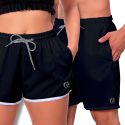 Kit Short Casal Masculino Feminino Preto