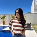 Blusa Feminina Stripe Color - Marrom