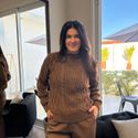 Blusa Feminina Trança Grossa Tricô - Marrom