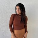 Blusa Feminina Tule Lisa - Marrom