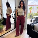 Calça Feminina com Gancho - Vinho