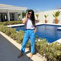 Calça Feminina Sarja Marante - Azul Bebê
