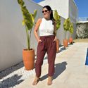 Calça Feminina Sarja Marante - Café