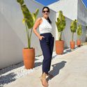 Calça Feminina Sarja Marante - Marinho