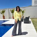 Calça Jeans Feminina Wide Leg - Preto