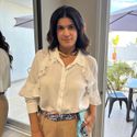 Camisa Feminina Viscolinho - Off White