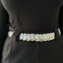 Cinto Feminino Moedas Textura - Prata