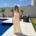 Conjunto Feminino Viscolinho Aviamento - Nude
