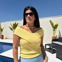 Cropped Feminino Cruzado Canelado - Amarelo