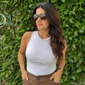 Cropped Feminino Poliamida - Off White
