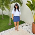 Shorts Saia Feminino Alfaiataria - Ocean