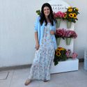 Vestido Feminino Floral - Azul
