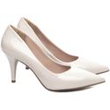 Sapato Scarpin Salto Fino Médio - Off White