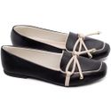 Mocassim Feminino Rasteiro Preto