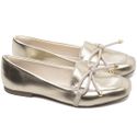 Mocassim Feminino Rasteiro Ouro Light