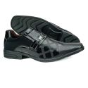 Sapato Social em Material Tecnológico Verniz Preto Pierutti 65F219