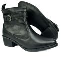 Bota Country Feminina em Couro com Detalhe em Fivela 40F212-PRETA