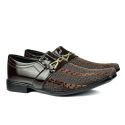 Sapato Social Trisse Com Detalhes em Verniz Calvest - TRISSE 010 CAFE