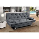 Sofá Cama Cinza Casal 3 Lugares Multiuso Austria em Suede
