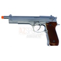 Pistola Airsoft GBB WE M92 FULL METAL LONG CROMADA