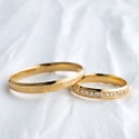 Aliança de Casamento em Ouro 18k 3mm modelo Helena