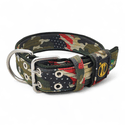 Coleira Amorosso® Camuflado USA Borda Verde Militar