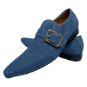 Sapato Masculino Italiano Em Brim Jeans Lavado Ref: D740