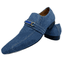 Sapato Masculino Social Jeans Azul Lavado Ref: D742