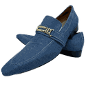 Sapato Masculino Italiano Em Brim Jeans Ref: D743