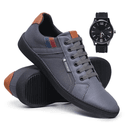 Sapatênis Masculino Vegas Notorian + Relógio - Cinza