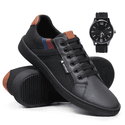 Sapatênis Masculino Vegas Notorian + Relógio - Preto