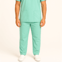 Calça Verde Água Masculina Gabardine Pijama Cirúrgico
