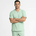 Camisa Scrub Verde Água Masculina - Privativo Pijama Cirúrgico 