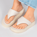 Chinelo Feminino Conforto Flatform Sol - Off White