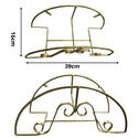 Suporte para mangueira de jardim de metal dourado com bucha e parafuso