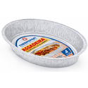 Bandeja Alumínio Assadeira Oval 4000 ml - Caixa 12 unidades 
