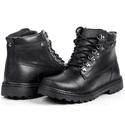 Coturno Masculino Casual em Couro Preto