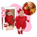 Boneca Bebê Real Vermelho