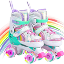 Patins Roller Arco-Íris Rosa
