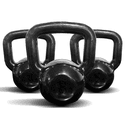 Kit Kettlebell 4Kg 6Kg 8Kg Emborrachado Treino Funcional Peso Musculação Academia Fitness Crossfit
