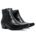 BOTA MASCULINA EM COURO PRETO 401