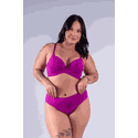 CONJUNTO PLUS SIZE BÁSICO COM BASE DUPLA E CALCINHA TRADICIONAL 130 ODALISCA